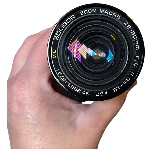 Soligor MC Zoom Macro C/D 28-80mm F3.5-4.5 Pentax PK Mount Both Caps Hood - Picture 6 of 16